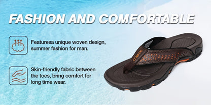Men's Flip Flops - Slip-On for Beach & Water 407781