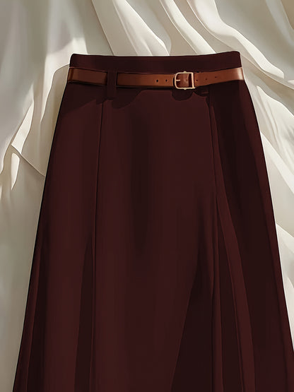 Women's Ivory White Polyester Slim-Fit Skirt - product view 21
