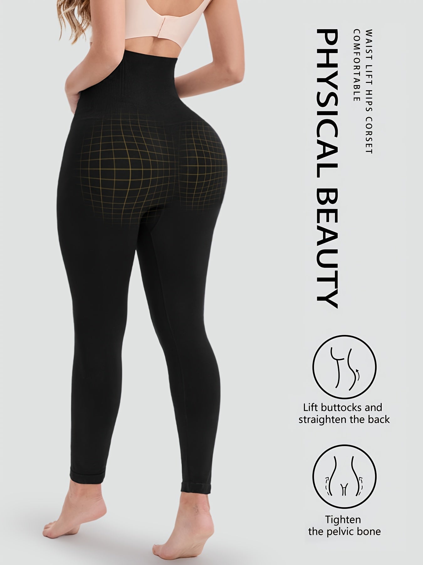 Plain Butt Lifting Comfy Stretchy Shaping Capri Pants, High Waist Tummy Control for yoga Pants, Capri Length Workout Leggings - For Women - Suitable For Yoga, Fitness & Everyday Wear - Perfect Gift For Women
