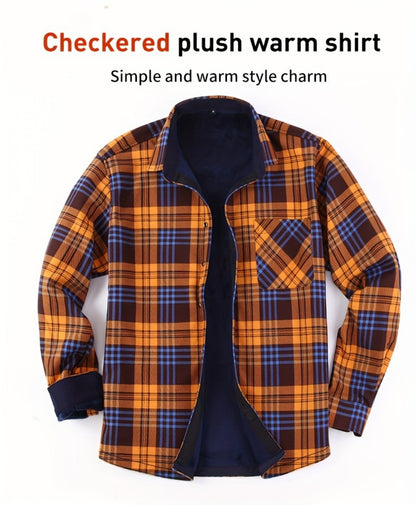 Unisex Lightweight Plaid Single-Breasted Jacket