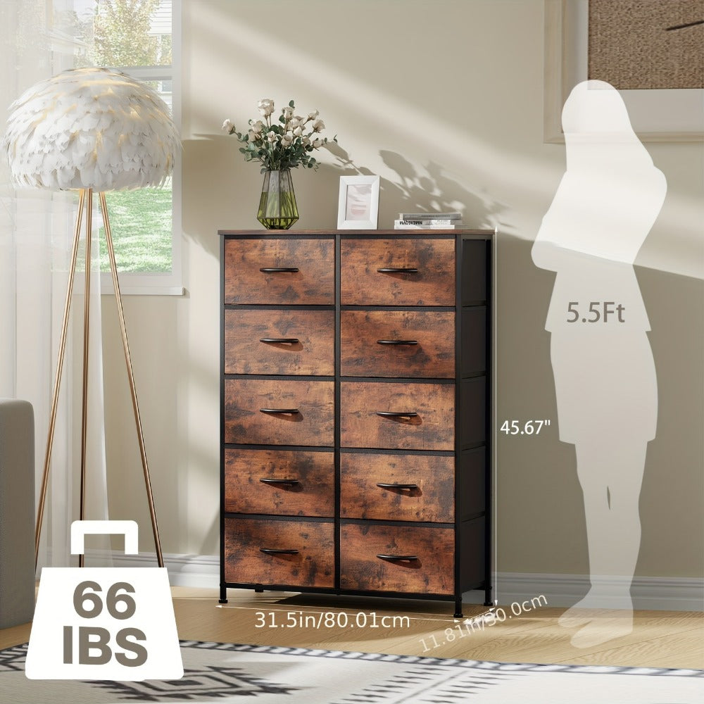 Fabric Drawer Dresser - Space-Saving