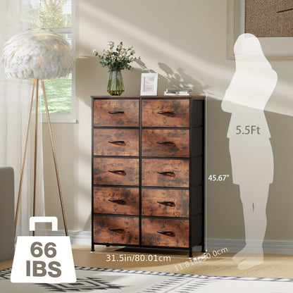 Fabric Drawer Dresser - Space-Saving