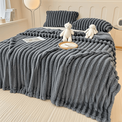 Luxury Plush Imitation Rabbit Fur Blanket - Ultra-Soft, Lightweight, Material Safety Kids Blanket, Multi-Color, Ideal for Bedcouch, Travel, Camping, Homegoods, Cozyvibes, Room, Best Gifts for Easter Sunday And Mother'S Day