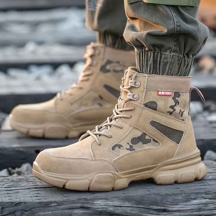 Men's Popular Safety Shoes, Men's Steel Toe And Puncture  Breathable Work Boots, Men's Work Shoes, Labor Protection Shoes