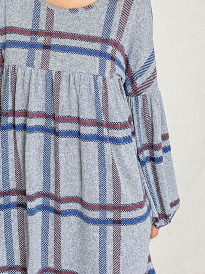 Light Grey Polyester Ruffle Tiered Dress - product view 32