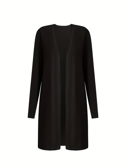 2025 New Stylish Women'S Solid Color Two-Piece Outfit - Crew Neck Blouse & Loose-Fitting Trousers, Stretchable Mix, Washable in Machine - Ideal for Spring And Autumn