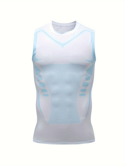 Set of 3 Men'S Athletic Compression Tank Tops, Sleeveless Shirts for Basketball, American-Style Training Vests Designed for Moisture-Wicking And Quick-Drying, Ideal for Sports And Outdoor Activities