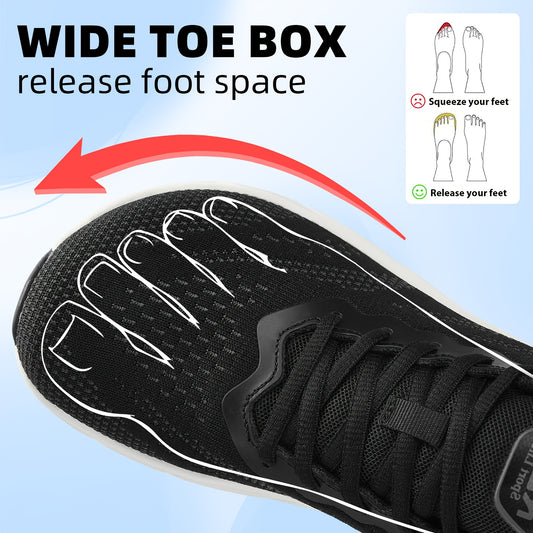 US ! Men'S Wide Width Casual Sneakers - 3D Breathable Mesh, Memory Foam Cushioned Insoles, Must-Have Fashion Shoes for Daily Wear