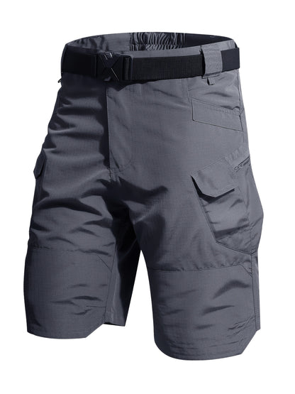 Men's Black+gray Polyester Cargo Shorts - product view 6