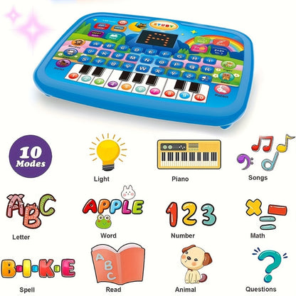Kids Electronic Learning Tablet Toy - Letters, Numbers, Music and Piano Keys