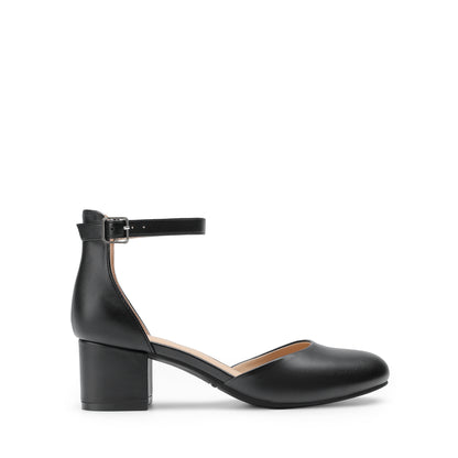 Women's Closed Round Toe Low Block Heels Ankle Strap Chunky Heel Pumps Dress Wedding Office Party Shoes Closed Toe Heels for Women Heels Closed Round Toe Chunky Block Pumps Shoes