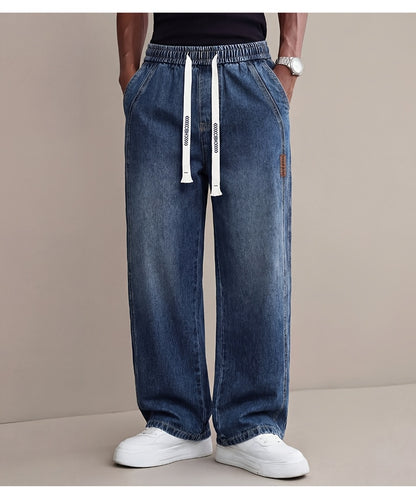 Jeans Men's Summer Wide And Thin Loose Straight Leg Men's Pants American Casual Simple And Versatile Long Pants Men