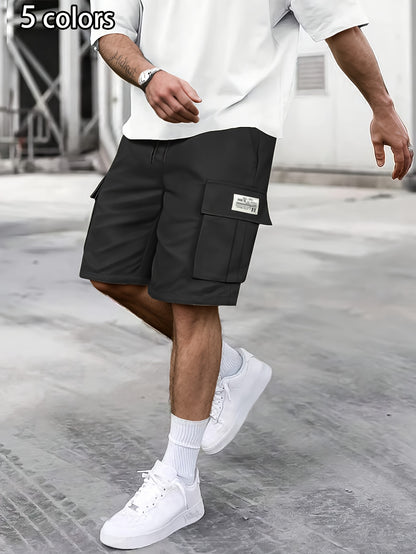 Men's Grey Polyester Cargo Shorts - product view 10