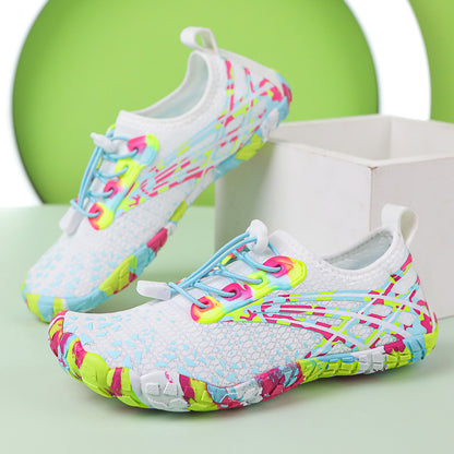 [1 Pair Quick-Dry Water Shoes] 1 Pair Unisex Quick-Dry Water Shoes, Breathable Fabric Upper, Rubber Sole, Lightweight Non-Slip Yoga Sneakers for Swimming, Sdiving, Beach, Cycling, Hiking, Home Office Use - Spring/ Fall Season