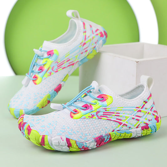 [1 Pair Quick-Dry Water Shoes] 1 Pair Unisex Quick-Dry Water Shoes, Breathable Fabric Upper, Rubber Sole, Lightweight Non-Slip Yoga Sneakers for Swimming, Sdiving, Beach, Cycling, Hiking, Home Office Use - Spring/ Fall Season
