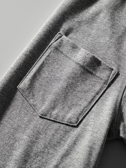 5pcs Men Unisex 100 Cotton Pocket T Shirts Short Sleeve Crew Neck Loose Fit Solid - product view 16