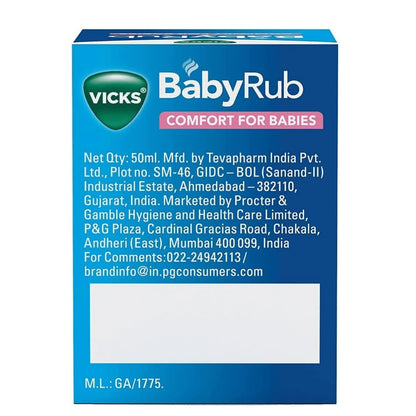 Vicks BabyRub Ointment - Aloe and Coconut 50 ml