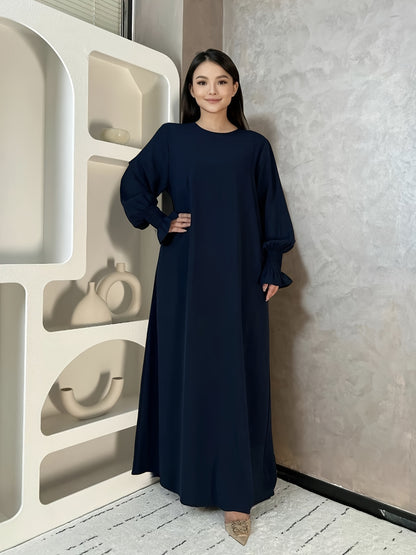 Soft Crepe Material with Pocket Mulim Lady Abaya Prayer Abaya