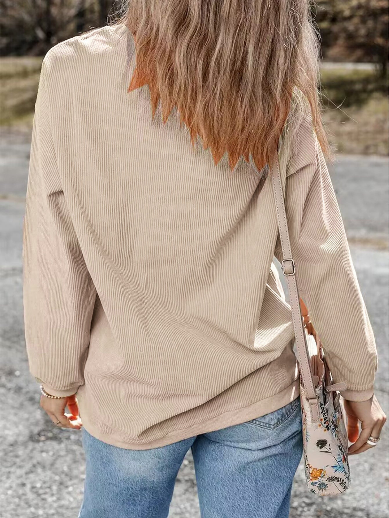 Women's Pink Lace Long-Sleeve Sweatshirt - product view 28