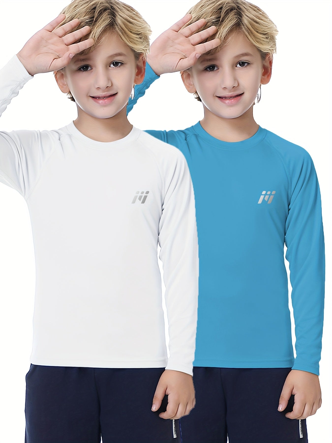 2pcs/Set Boys And Teenagers Round Neck Suit Quick Dry Fishing Running Swimming Polyester Clothes Two-Piece Basic Style Boys Clothes for Summer Outdoor Activities, for Outdoor