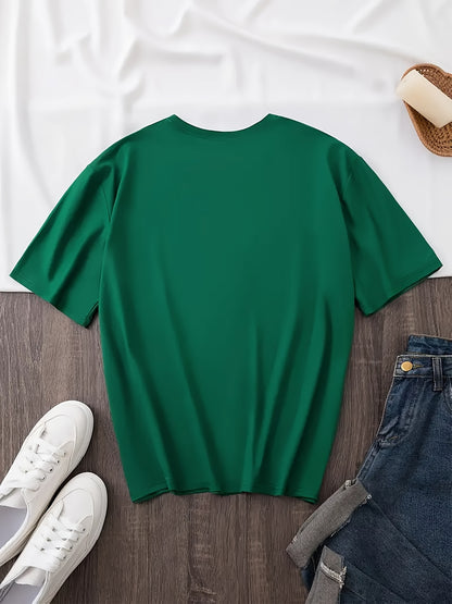 Women'S White Short-Sleeve T-Shirt - Fun Banana Decorative Text, Humorous Theme, Front And Back Printed Designs, 100% Round Neck Regular Fit, Soft And Breathable, Suitable for All Seasons, Perfect for Work And Leisure, Easy to Pair with Anythin