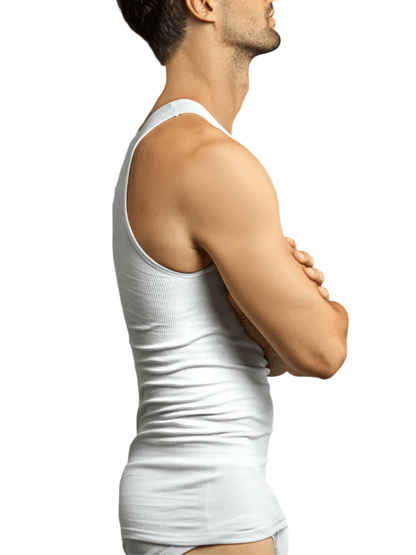 3 Pack Men's Solid 100% Cotton Tank Top A Shirt S-3XL Basic Underwear Daily Wear Classic Fit Regular Plus Big & Tall Size, Basic Layering Tops, Cotton Workout Breathable Casual A-Shirts for Sport Hiking Activewear