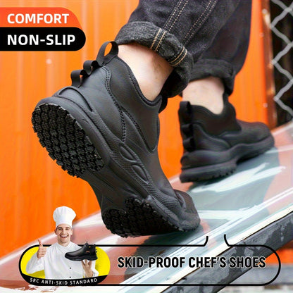 Men's Slip- Shoes, Slip-On Style, Slip- &, Comfortable & Lightweight - Ideal for & Restaurant Workers