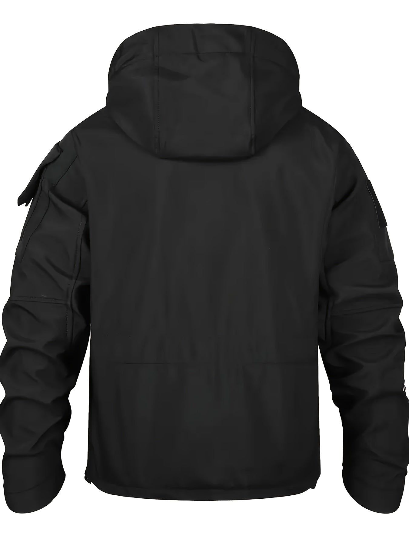 Winter Shark Skin Softshell Hooded Jacket Multi-pocket Tactical Windbreaker for Outdoor Adventures -lined Thermal Fabric Ideal for Snowy Weather and Hiking ExcursionsWinter Shark Skin Softshell Hooded Jacket Multi-pocket Tactical Windbreaker Fo