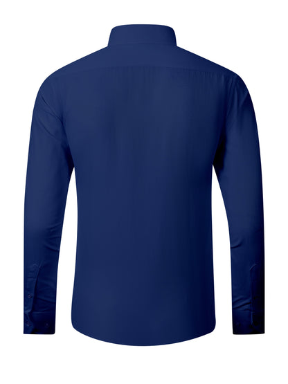 3pcs Men'S Stretch Long Sleeve Business Casual Dress Shirts