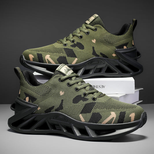 Men's Lightweight Breathable Camo Hiking & Running Shoes - EVA Cushioned MD Sole, Low-Top Design for All-Season Outdoor & Casual Wear, Hiking Accessories