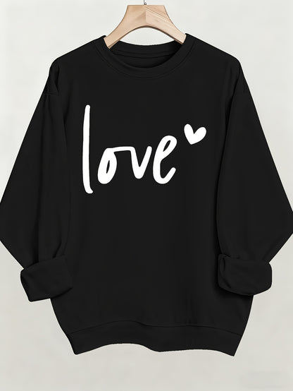 Women'S Casual Fashion Sweatshirt, Suitable for Autumn And Winter, Comfortable And Soft, Letter Pattern