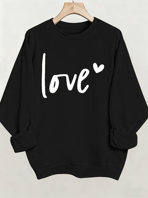 Women'S Casual Fashion Sweatshirt, Suitable for Autumn And Winter, Comfortable And Soft, Letter Pattern