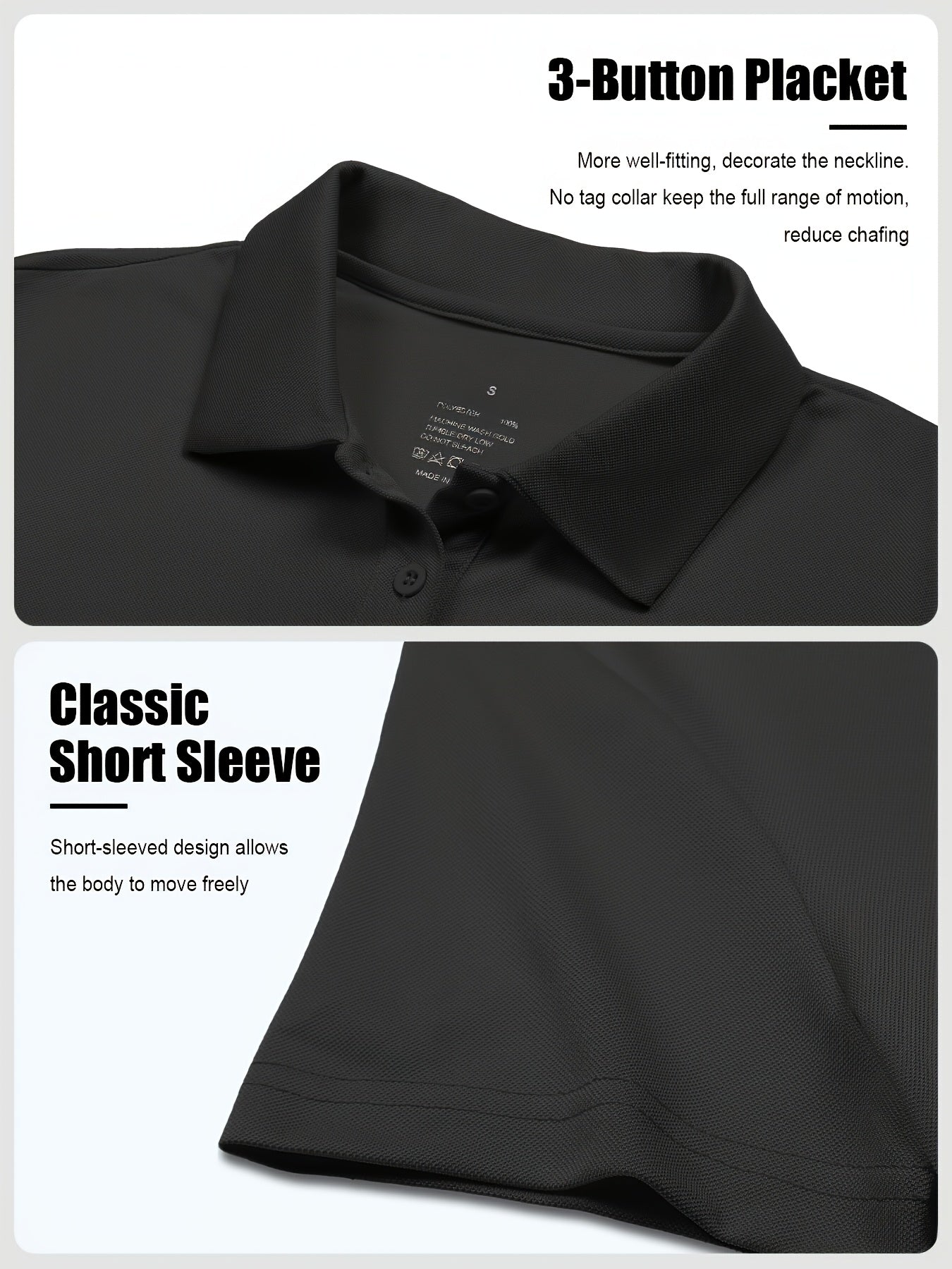 5 Pack Women'S Polo Shirts Short Sleeve 3 Buttons Collared Uniform Tops Moisture-Wicking T-Shirts For Work & Casual