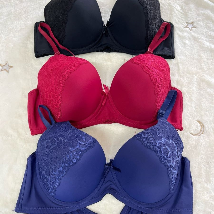 07 6Pack of Color 3Roe Button Bras B Cup and C Cup and D Cup and DD Cup