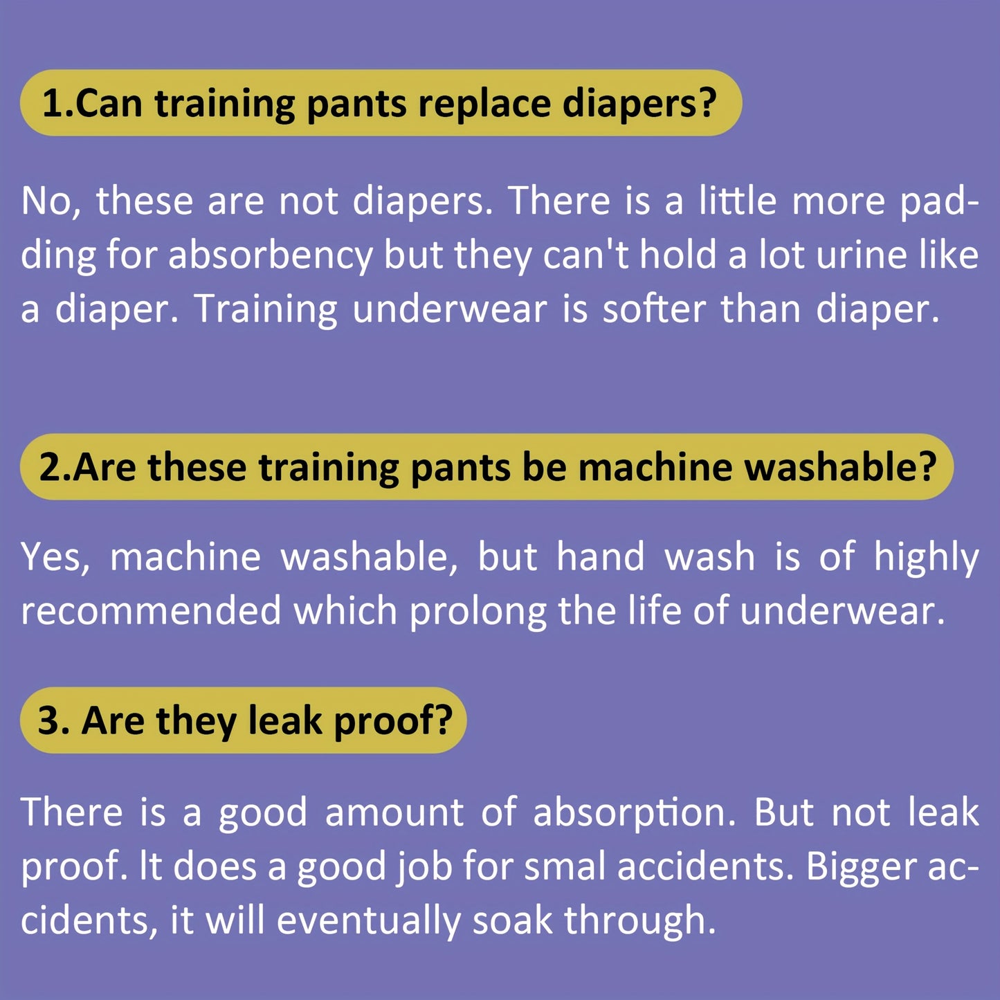 10pcs Potty Training Pants, 100% Absorbent Underwear for Boys