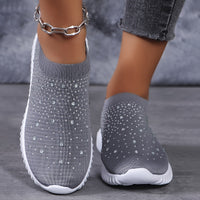 Gray Knit with Rhinestones