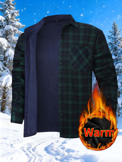 Unisex Lightweight Plaid Single-Breasted Jacket