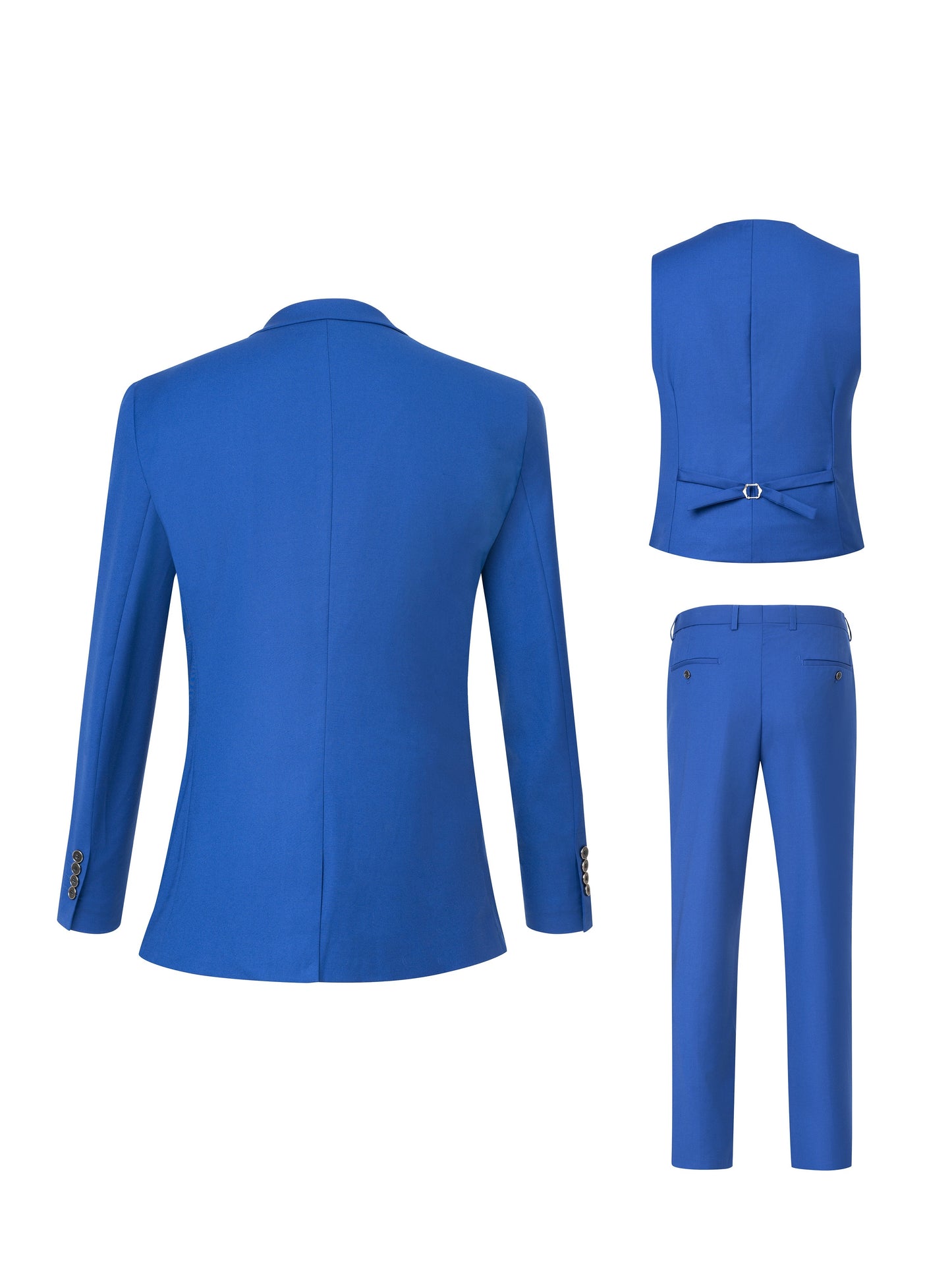 4pcs Luxury Classic Mens Solid Dress Suit Set - Lapel Jacket, Vest, And Trousers, Regular Fit, Long Sleeve, Conventional Contour, Perfect for Wedding Banquet, Business Meetings - High-Quality Fabric, Comfortable Wear, And Stylish Design