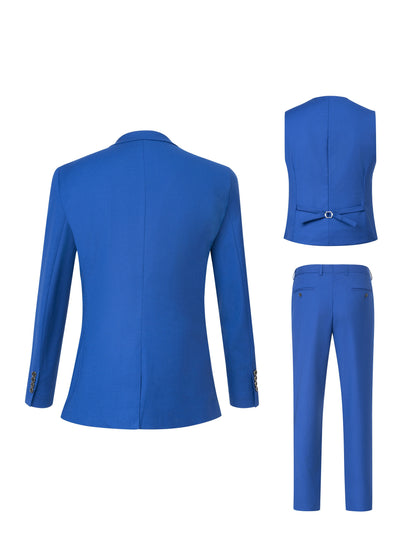 4pcs Luxury Classic Mens Solid Dress Suit Set - Lapel Jacket, Vest, And Trousers, Regular Fit, Long Sleeve, Conventional Contour, Perfect for Wedding Banquet, Business Meetings - High-Quality Fabric, Comfortable Wear, And Stylish Design