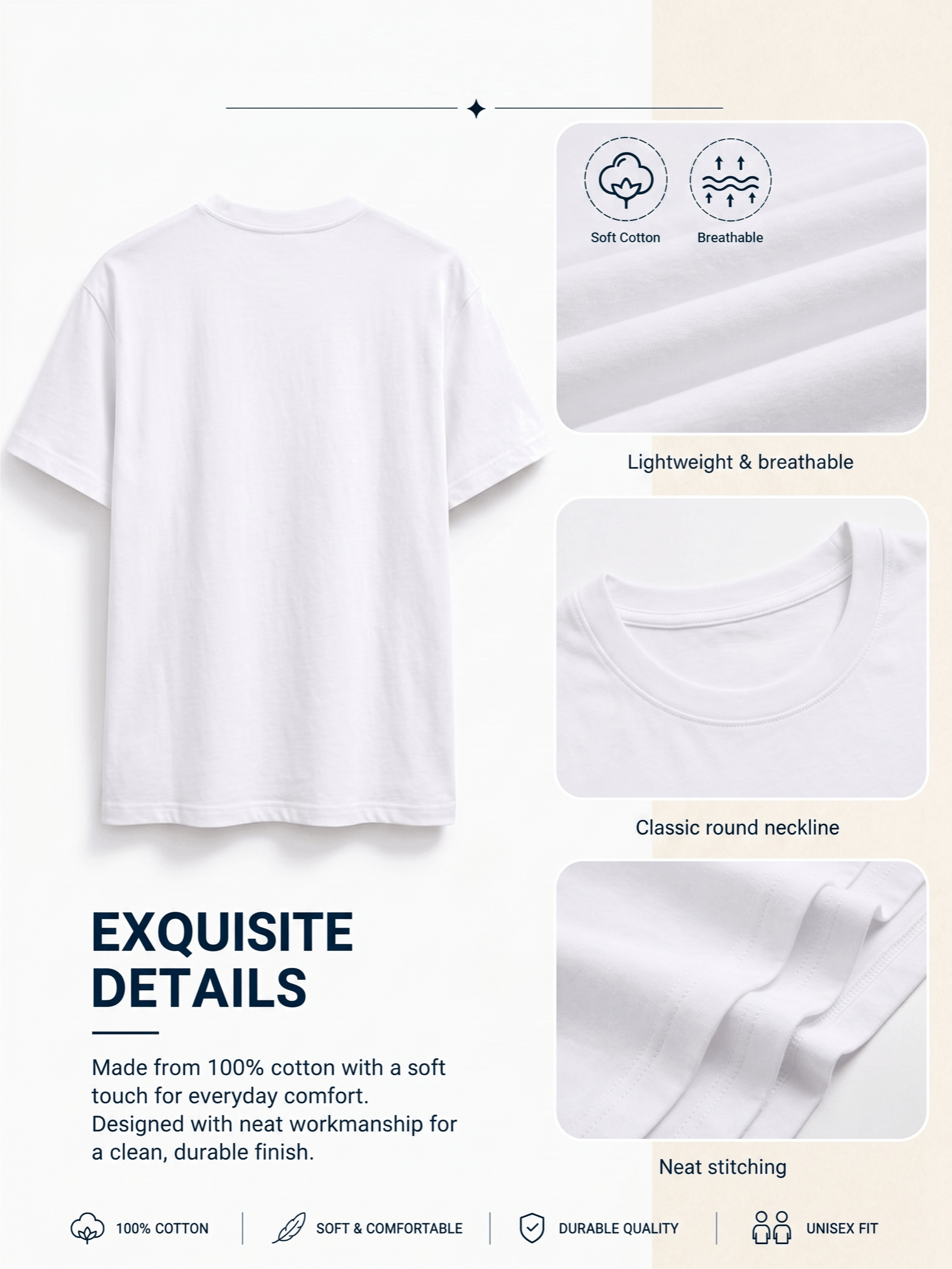 Men's HY01-Black-3pcs V-Neck Slim-Fit T-Shirt - product view 27