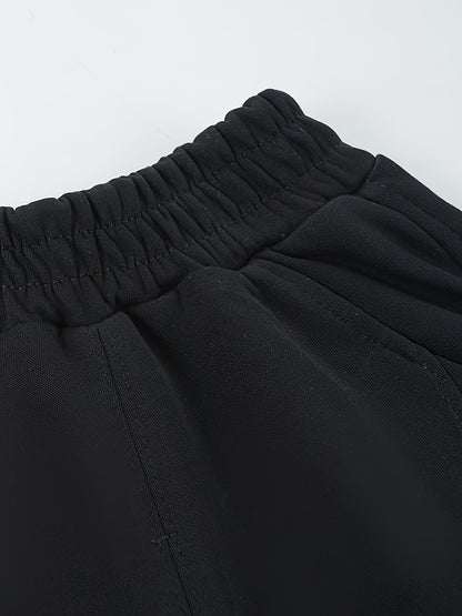 Wwowoniao Boys' Relaxed Fit Jogger Pants Made from a Featuring an Alphabet Design, Slightly Stretchy Knit Material, Equipped with Pockets, Suitable for Spring And Fall, Composed of 58% And 42% Polyester, Ideal for Outdoor Activities