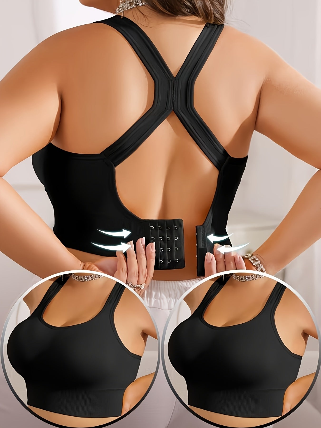 2pcs Women's Solid Color Sports Yoga Comfortable Push-up Bras - Underwear Suitable for Yoga And Exercise