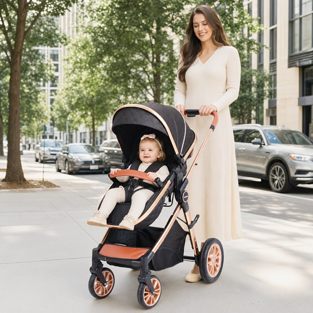 Baby Stroller - Foldable Reversible Adjustable Travel