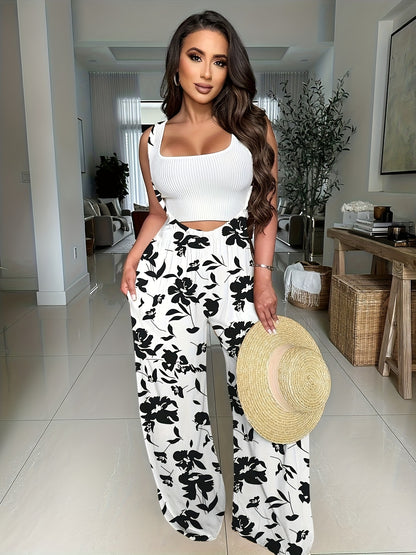 Women's Casual Wide Leg Palazzo Pants - Adjustable Drawstring Waist, Super-Long Length, Loose Fit with Pockets, Machine Washable Lounge & Casual Trousers for All Seasons, Comfortable Clothing | Decorative Drawstring | Soft Texture