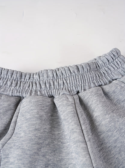 Wwowoniao Boys' Relaxed Fit Jogger Pants Made from a Featuring an Alphabet Design, Slightly Stretchy Knit Material, Equipped with Pockets, Suitable for Spring And Fall, Composed of 58% And 42% Polyester, Ideal for Outdoor Activities