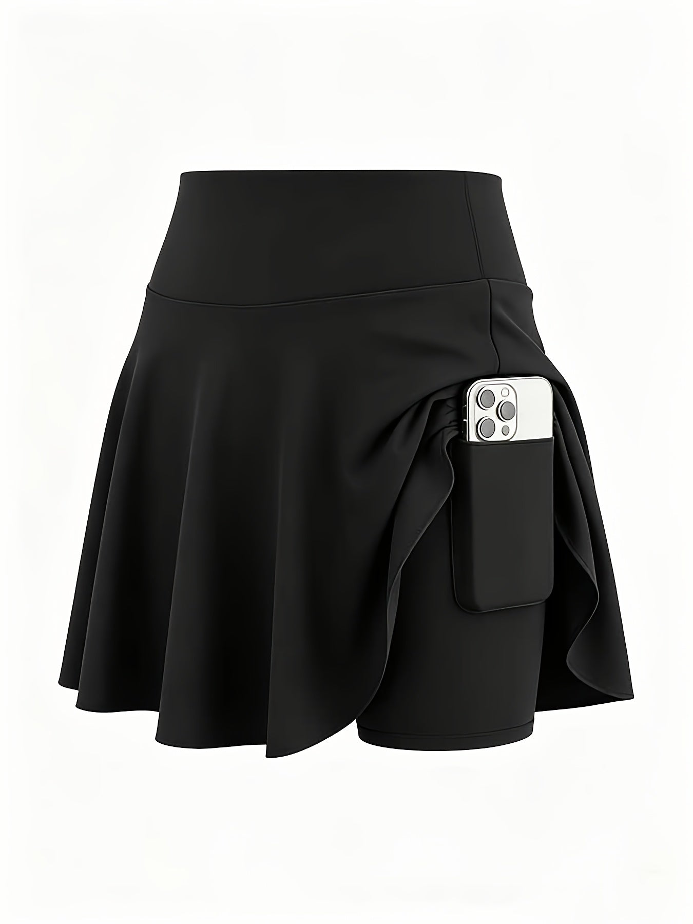 4pcs Women's Athletic Skorts Fake 2pcs Skirt Pants Elegant High Waist Skirt Summer Korean Style with Pockets Breathable Slim Fit Yoga Skirt Built-in Shorts Anti-Exposure Running Fitness Tennis Sports Skirt Gift for Wife Family Friends