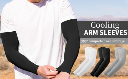 7 Pairs Cooling Arm Sleeves Compression Arm Sleeves for Men-Women, Cooling arm sleeve for Cycling, Driving, Golf, Running, etc., Cooling Arm Sleeves for Women, Cooling Sleeves, Athletic Performance, Active Lifestyle, Snug Fit, Breathable Fabric, Soft Text