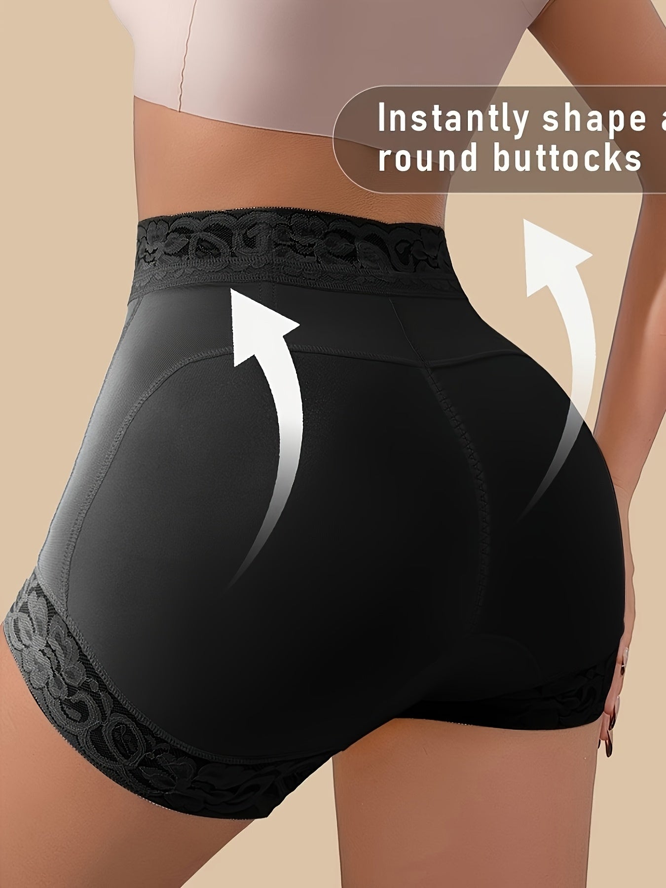 3pcs Mixed Color Shaping Butt-Lifting Panties, Women's Shaping Underwear, Butt Lift Panties, High-Waist Tummy Control, Lace Trim, Postpartum Tummy Control, Base Layer Tights