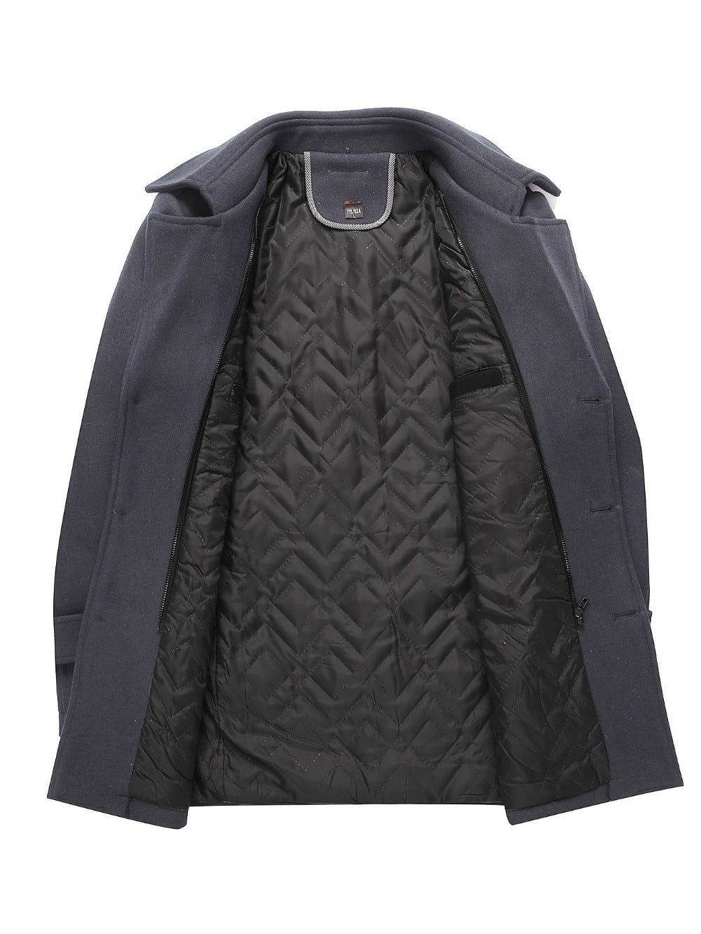 Men's Versatile Wool Blend Single-Breasted Coat
