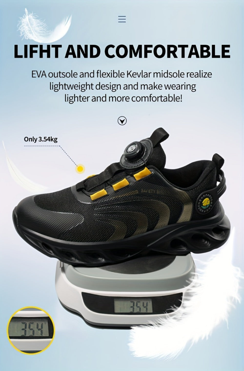 Men's Work & Safety Shoes - Steel Toe Protection & Puncture Resistant 420517